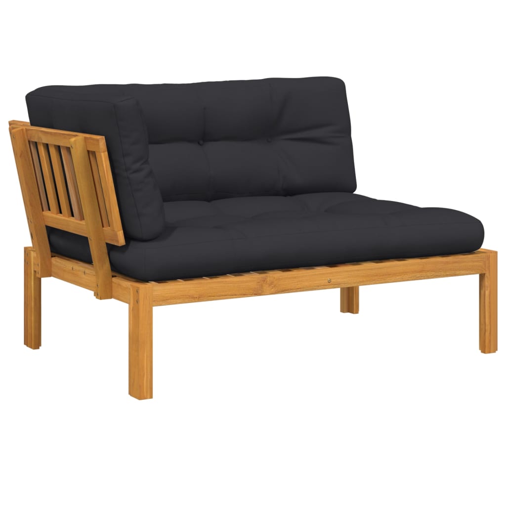 vidaXL Garten-Ecksofa aus Paletten mit Kissen Massivholz Akazie