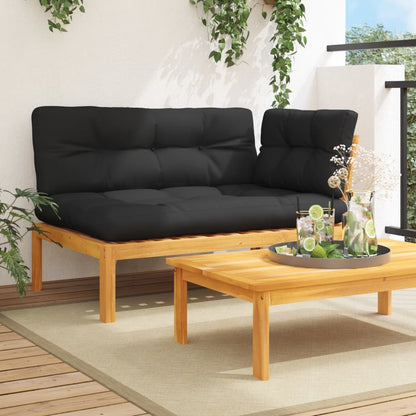 vidaXL Garten-Ecksofa aus Paletten mit Kissen Massivholz Akazie