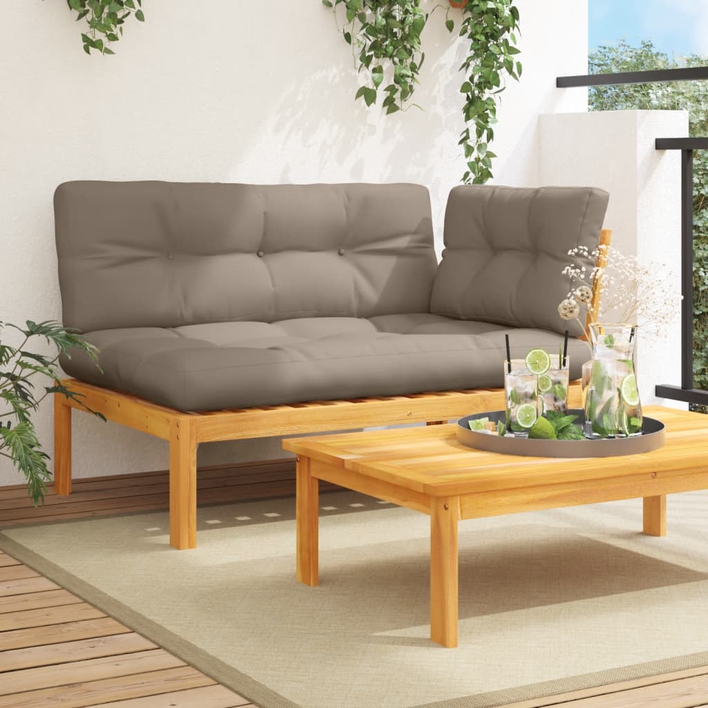 vidaXL Garten-Ecksofa aus Paletten mit Kissen Massivholz Akazie