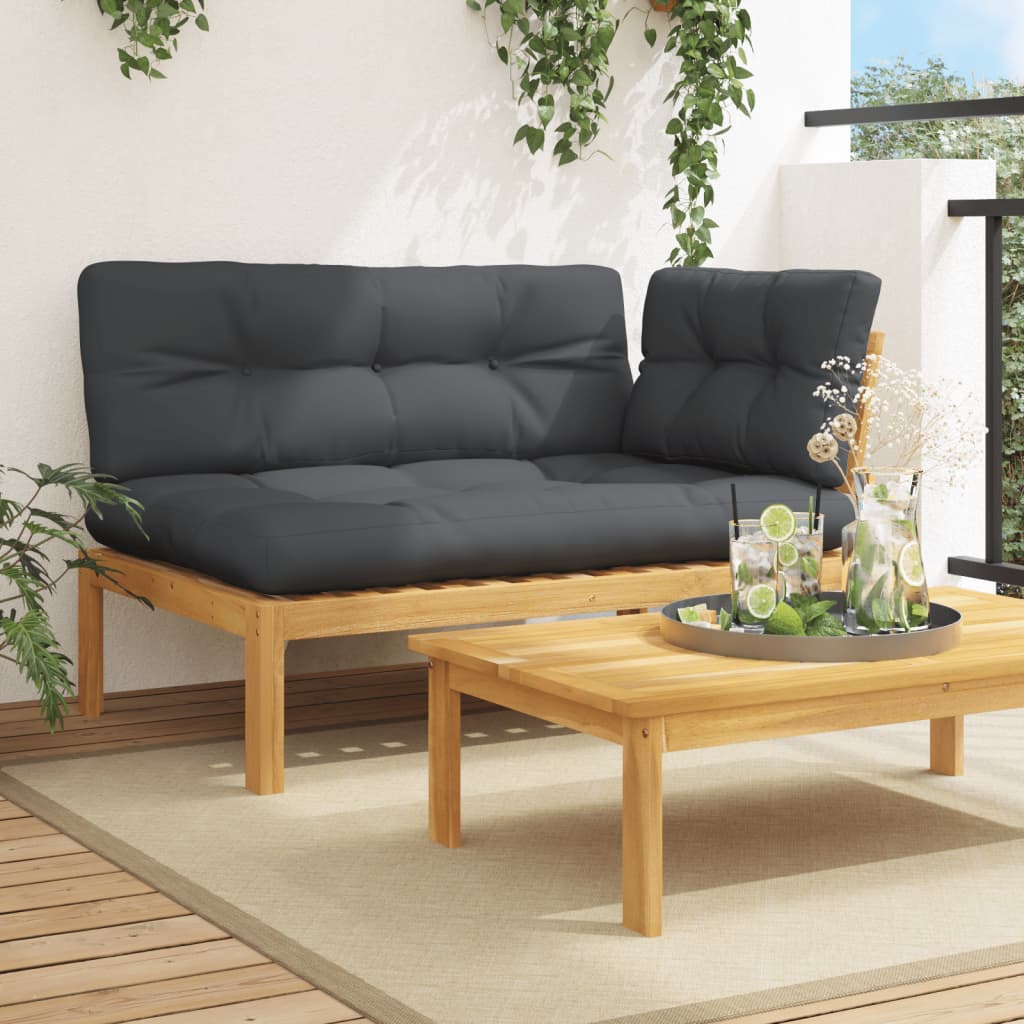 vidaXL Garten-Ecksofa aus Paletten mit Kissen Massivholz Akazie