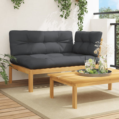 vidaXL Garten-Ecksofa aus Paletten mit Kissen Massivholz Akazie