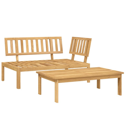 vidaXL Ensemble de 2 canapés de jardin en palettes avec coussins, bois d'acacia
