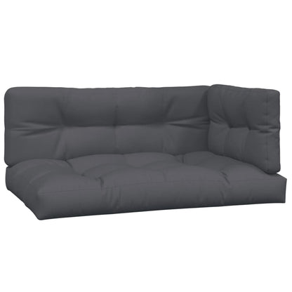 vidaXL Ensemble de 2 canapés de jardin en palettes avec coussins, bois d'acacia