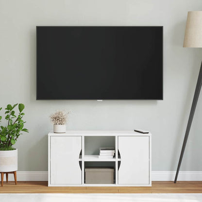 vidaXL Meuble TV ODDA Blanc 79x24x40 cm Bois de pin massif