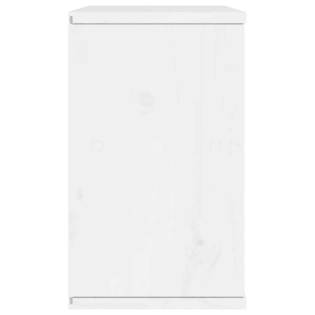 vidaXL Meuble TV ODDA Blanc 79x24x40 cm Bois de pin massif