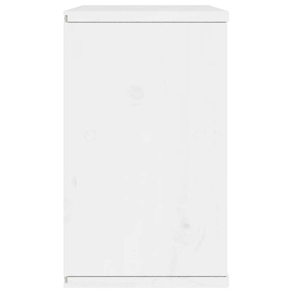 vidaXL Meuble TV ODDA Blanc 79x24x40 cm Bois de pin massif