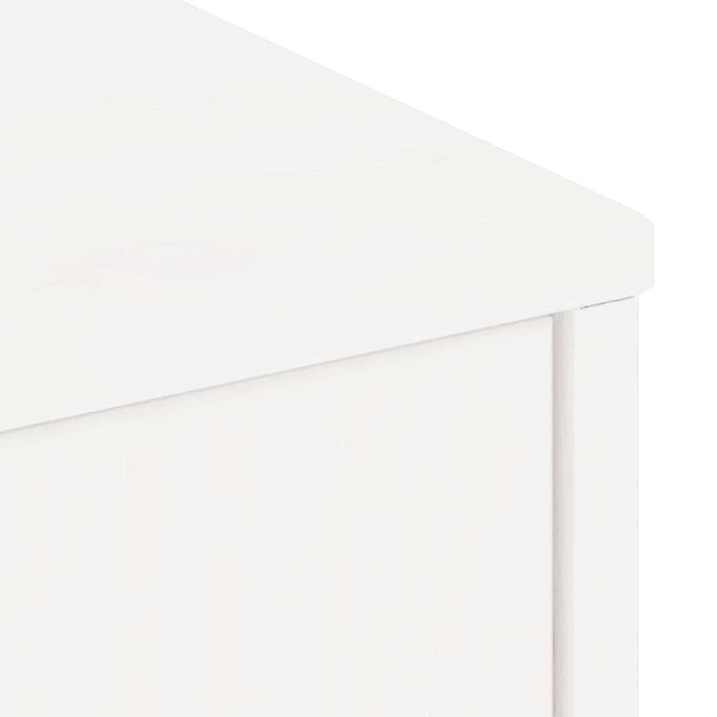 vidaXL Meuble TV ODDA Blanc 79x24x40 cm Bois de pin massif