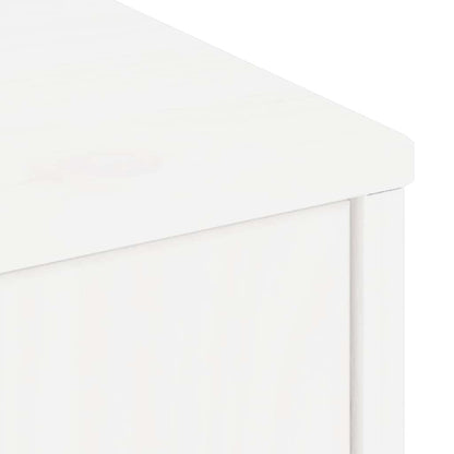 vidaXL Meuble TV ODDA Blanc 79x24x40 cm Bois de pin massif
