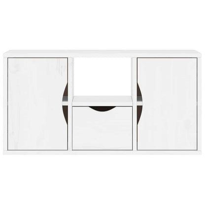 vidaXL Meuble TV avec tiroir Blanc 79x24x40 cm Pin massif