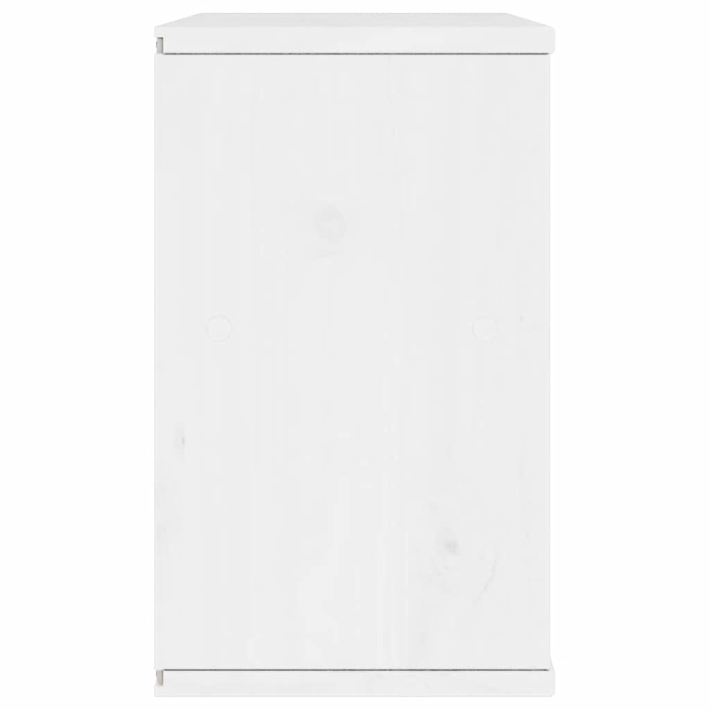 vidaXL Meuble TV avec tiroir Blanc 79x24x40 cm Pin massif