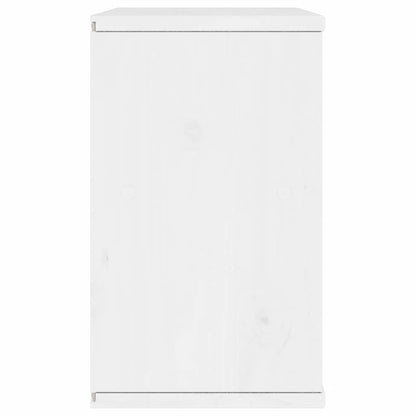 vidaXL Meuble TV avec tiroir Blanc 79x24x40 cm Pin massif