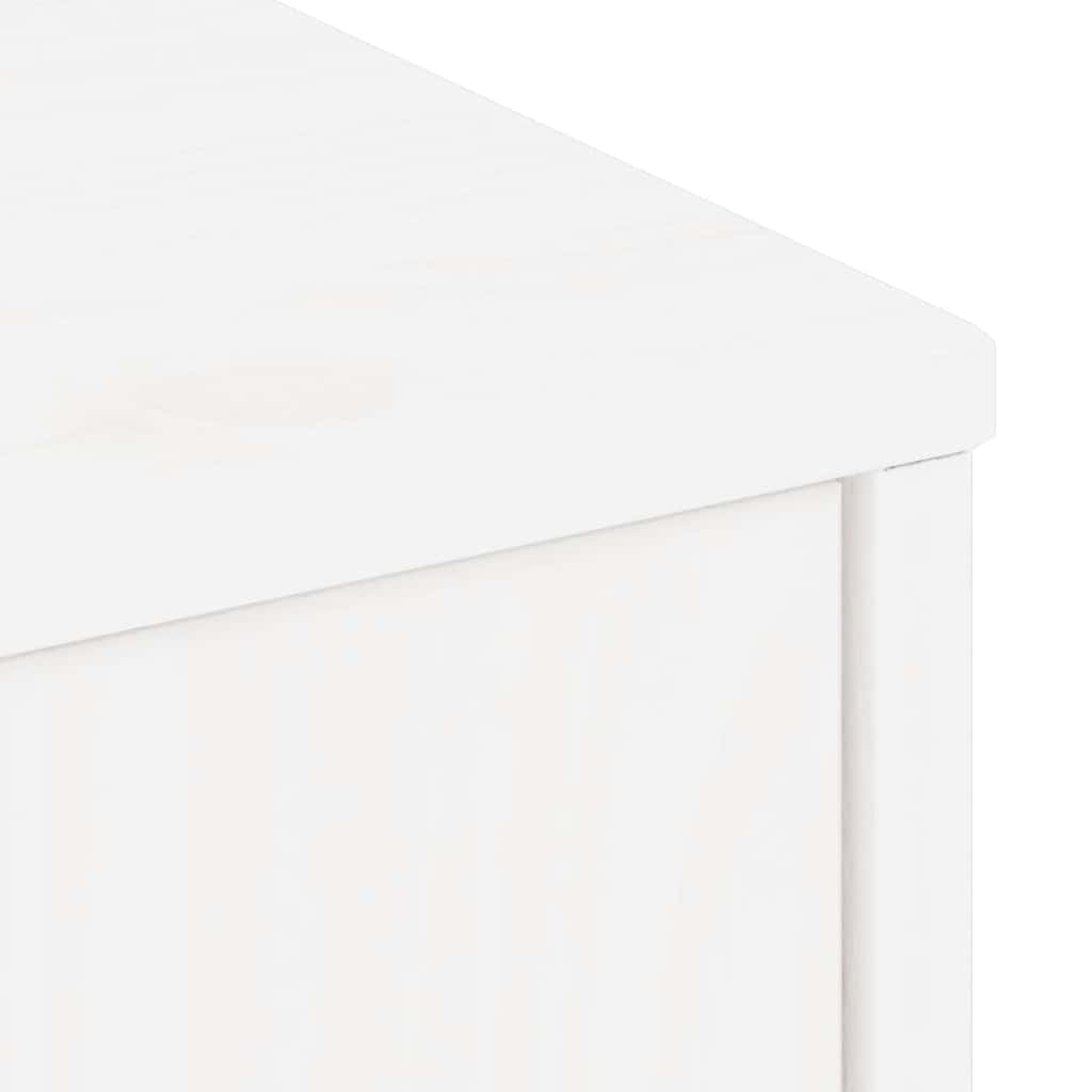 vidaXL Meuble TV avec tiroir Blanc 79x24x40 cm Pin massif