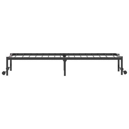 vidaXL Bettgestell ohne Matratze Klappbar Schwarz 75x190 cm Stahl