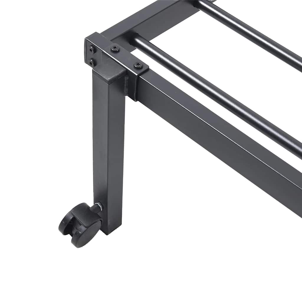vidaXL Bettgestell ohne Matratze Klappbar Schwarz 75x190 cm Stahl