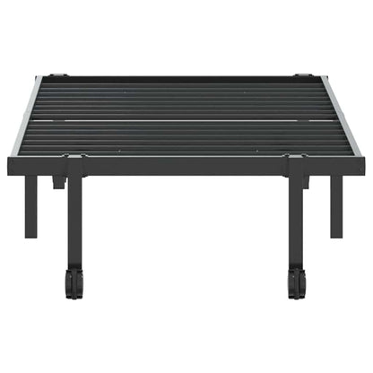 vidaXL Bettgestell ohne Matratze Klappbar Schwarz 80x200 cm Stahl