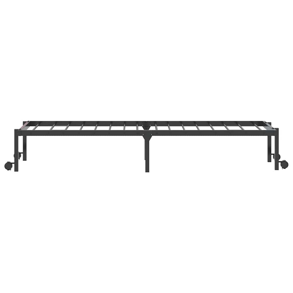 vidaXL Bettgestell ohne Matratze Klappbar Schwarz 80x200 cm Stahl