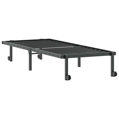 vidaXL Bettgestell ohne Matratze Klappbar Schwarz 80x200 cm Stahl