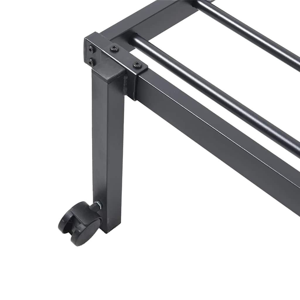 vidaXL Bettgestell ohne Matratze Klappbar Schwarz 80x200 cm Stahl