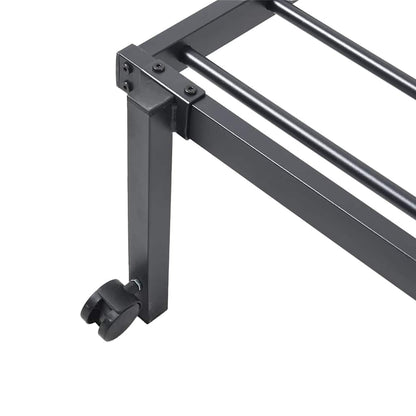 vidaXL Bettgestell ohne Matratze Klappbar Schwarz 80x200 cm Stahl