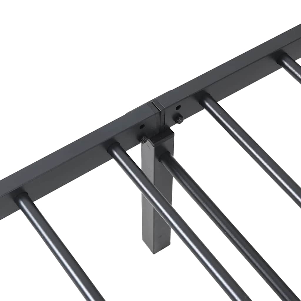 vidaXL Bettgestell ohne Matratze Klappbar Schwarz 80x200 cm Stahl