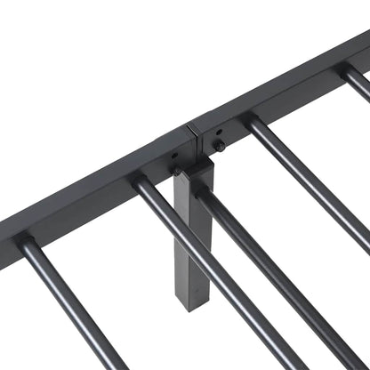 vidaXL Bettgestell ohne Matratze Klappbar Schwarz 80x200 cm Stahl