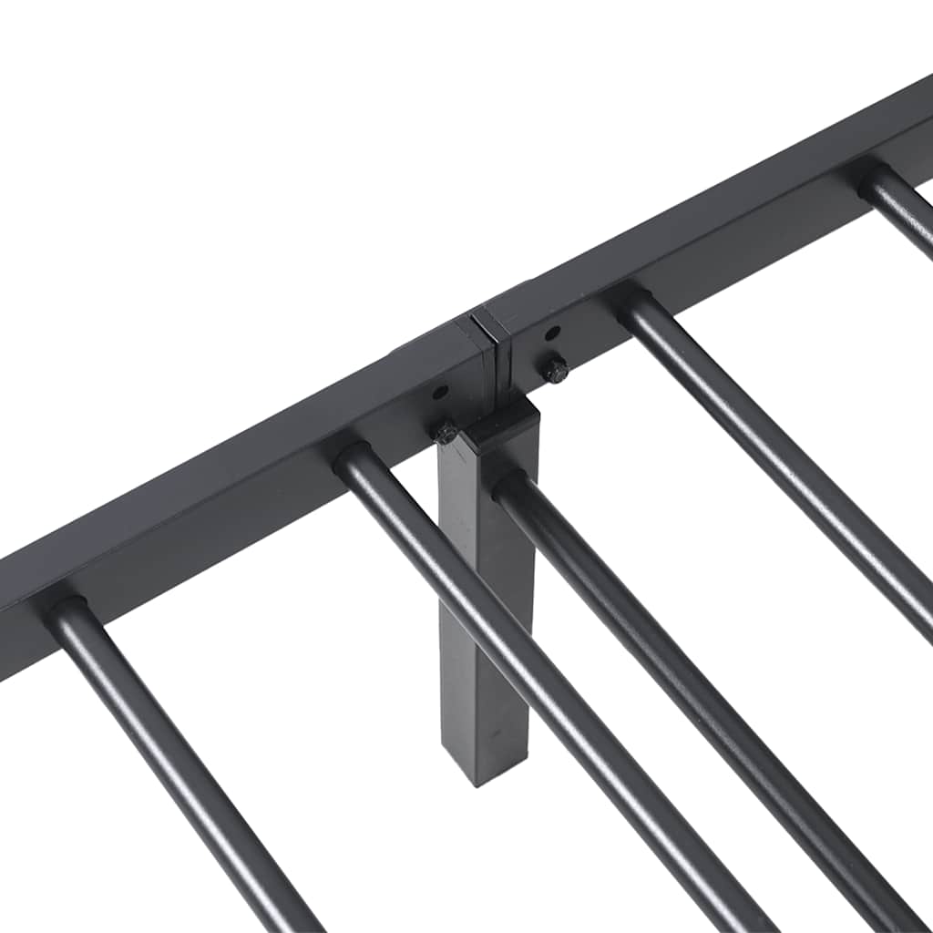 vidaXL Bettgestell ohne Matratze Klappbar Schwarz 90x200 cm Stahl