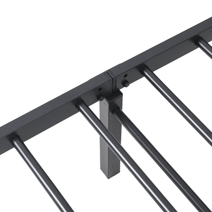 vidaXL Bettgestell ohne Matratze Klappbar Schwarz 90x200 cm Stahl