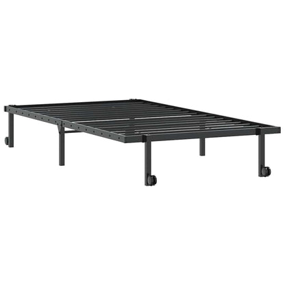 vidaXL Bettgestell ohne Matratze Klappbar Schwarz 100x200 cm Stahl