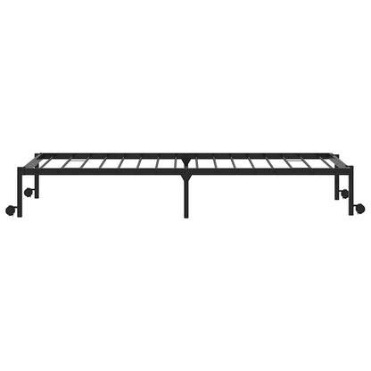 vidaXL Bettgestell ohne Matratze Klappbar Schwarz 107x203 cm Stahl