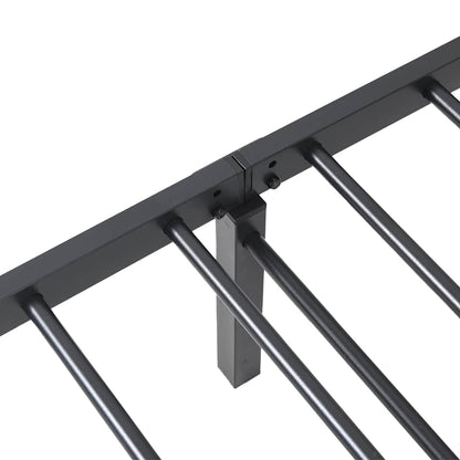 vidaXL Bettgestell ohne Matratze Klappbar Schwarz 107x203 cm Stahl