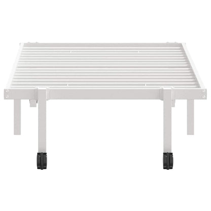 vidaXL Bettgestell ohne Matratze Klappbar Weiß 75x190 cm Stahl