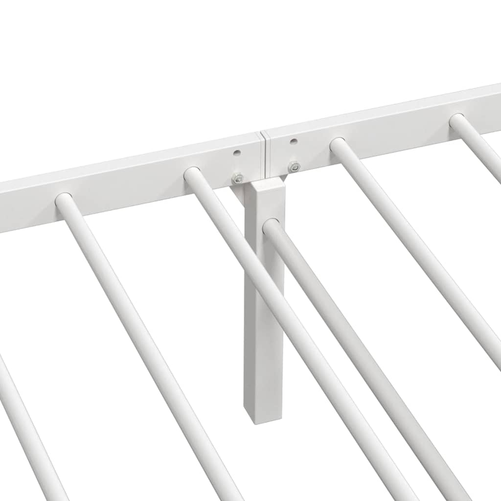 vidaXL Bettgestell ohne Matratze Klappbar Weiß 75x190 cm Stahl