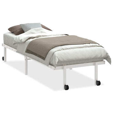 vidaXL Bettgestell ohne Matratze Klappbar Weiß 80x200 cm Stahl