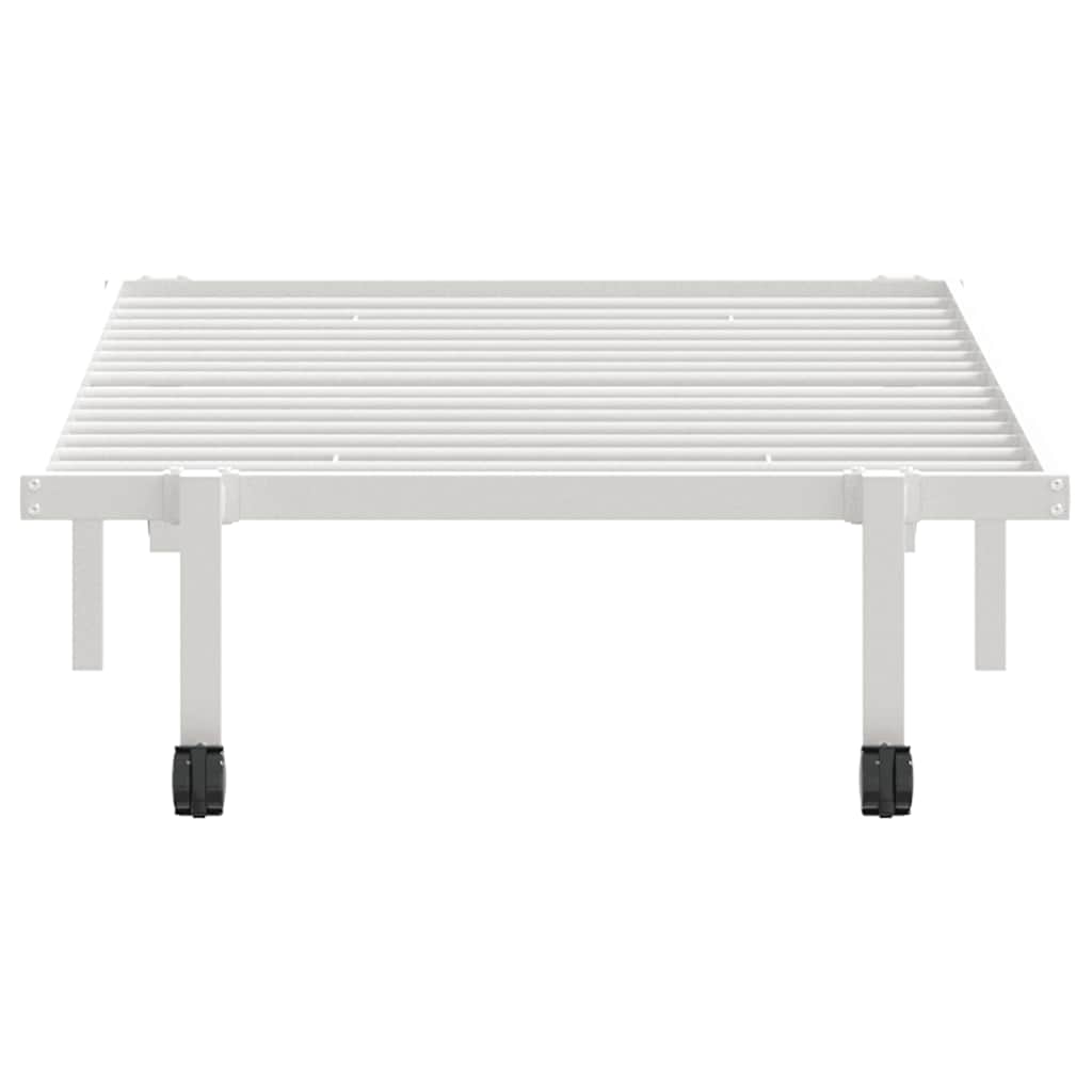 vidaXL Bettgestell ohne Matratze Klappbar Weiß 90x190 cm Stahl