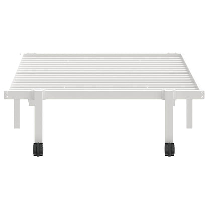vidaXL Bettgestell ohne Matratze Klappbar Weiß 90x190 cm Stahl