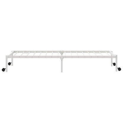 vidaXL Bettgestell ohne Matratze Klappbar Weiß 90x190 cm Stahl