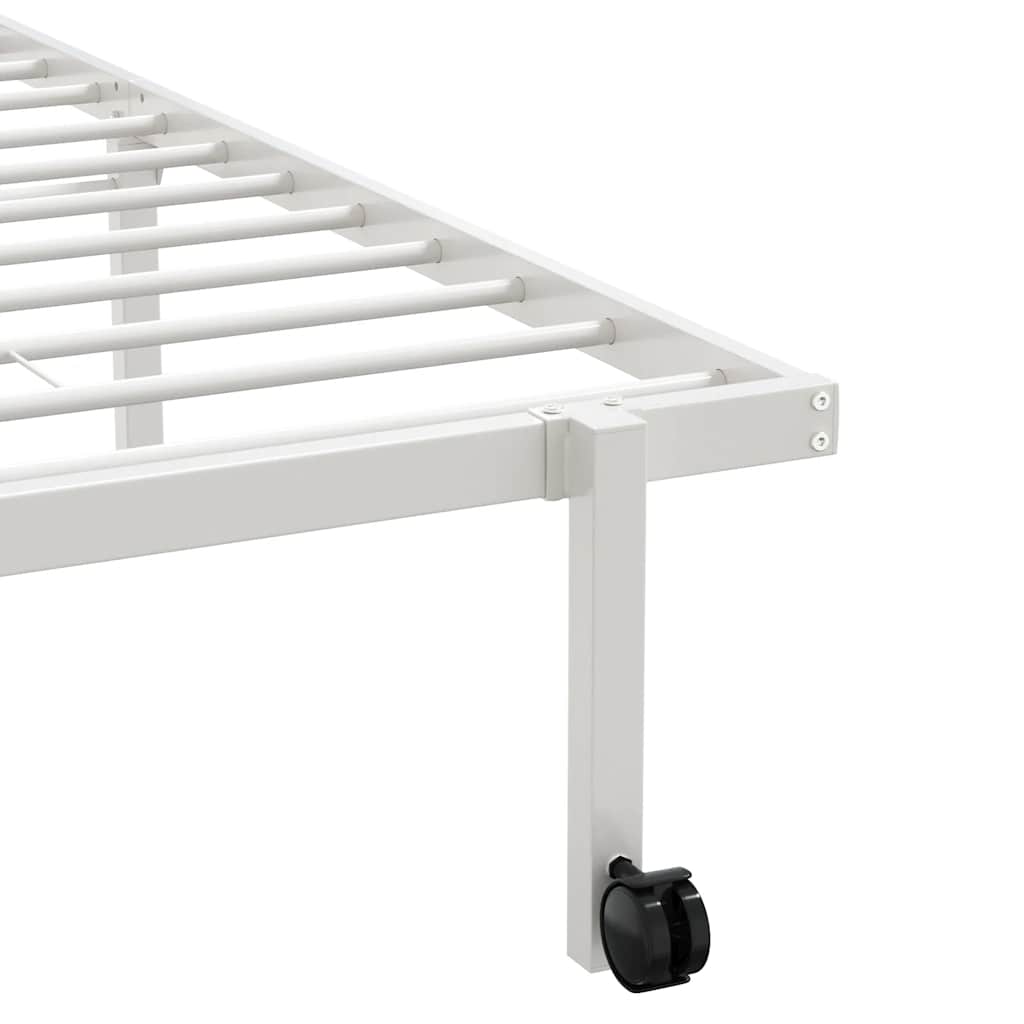 vidaXL Bettgestell ohne Matratze Klappbar Weiß 90x190 cm Stahl