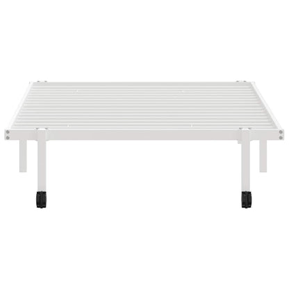 vidaXL Bettgestell ohne Matratze Klappbar Weiß 100x190 cm Stahl