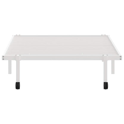 vidaXL Bettgestell ohne Matratze Klappbar Weiß 100x200 cm Stahl