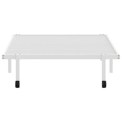 vidaXL Bettgestell ohne Matratze Klappbar Weiß 107x203 cm Stahl