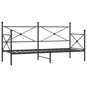 vidaXL Tagesbett ohne Matratze Schwarz 80x200 cm Stahl
