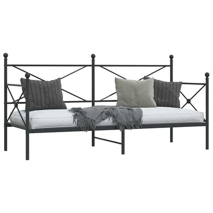 vidaXL Tagesbett ohne Matratze Schwarz 80x200 cm Stahl