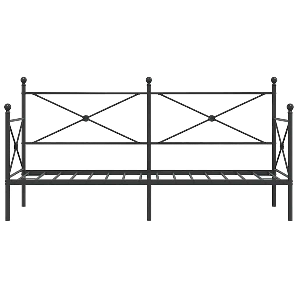 vidaXL Etagenbett ohne Matratze Schwarz 90x200 cm Stahl
