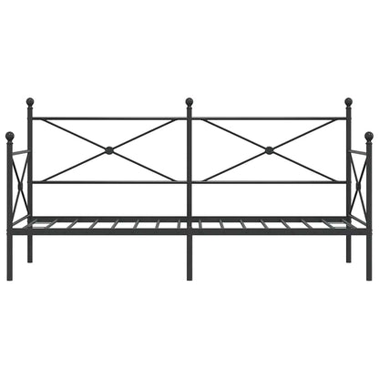 vidaXL Etagenbett ohne Matratze Schwarz 90x200 cm Stahl