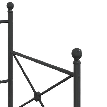 vidaXL Etagenbett ohne Matratze Schwarz 90x200 cm Stahl