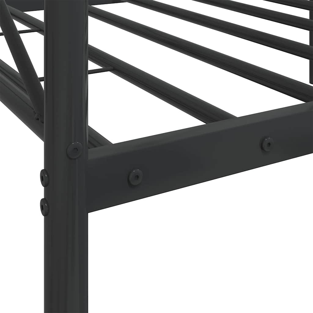 vidaXL Etagenbett ohne Matratze Schwarz 90x200 cm Stahl