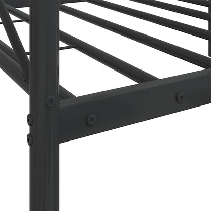 vidaXL Etagenbett ohne Matratze Schwarz 90x200 cm Stahl