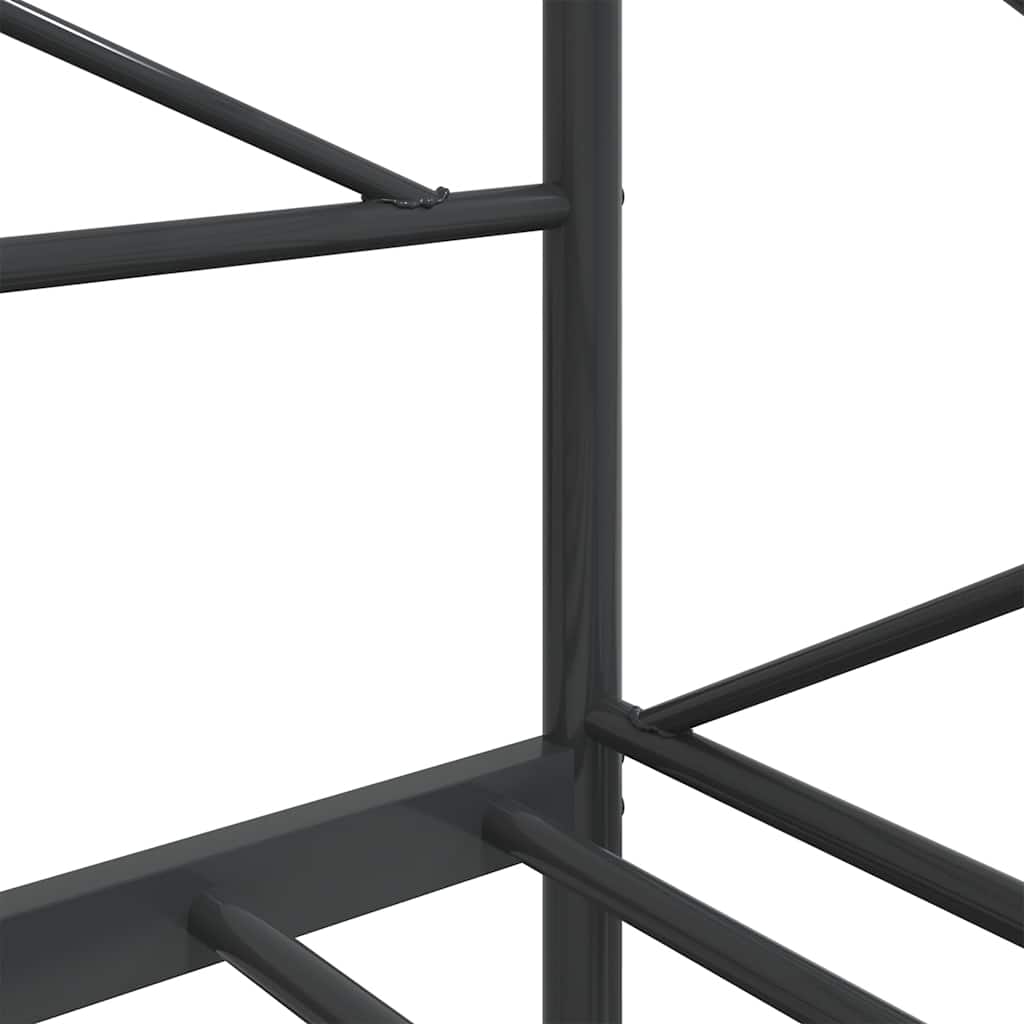 vidaXL Etagenbett ohne Matratze Schwarz 90x200 cm Stahl