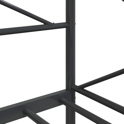 vidaXL Etagenbett ohne Matratze Schwarz 90x200 cm Stahl