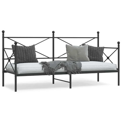 vidaXL Etagenbett ohne Matratze Schwarz 90x200 cm Stahl